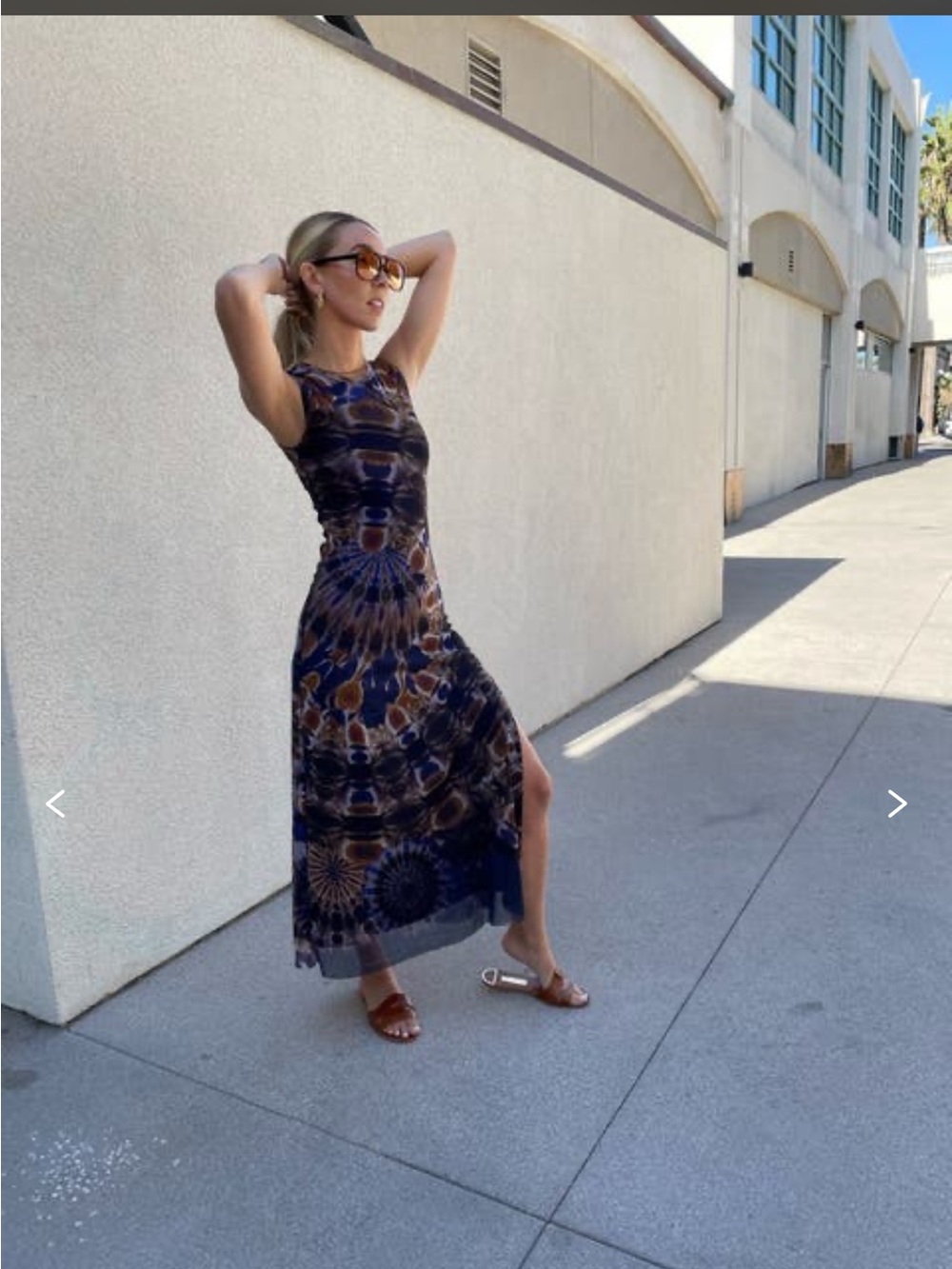 Fuzzi Sleeveless Tie Dye Dress